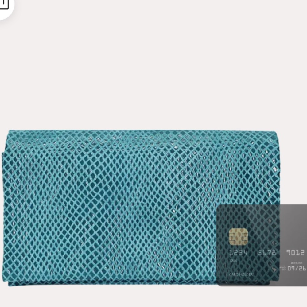 Latico Leathers Gio Leather Wallet In Turquoise - Picture 3 of 10